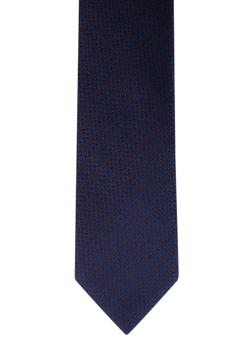 Dark Navy Micro-Patterned Tie