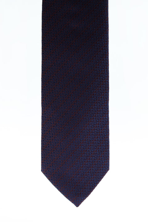 Dark Burgundy Micro-Patterned Tie