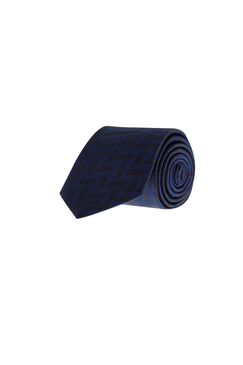 Dark Navy Patterned Tie