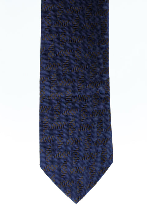 Dark Navy Patterned Tie