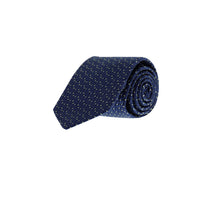 Medium Navy Patterned Tie