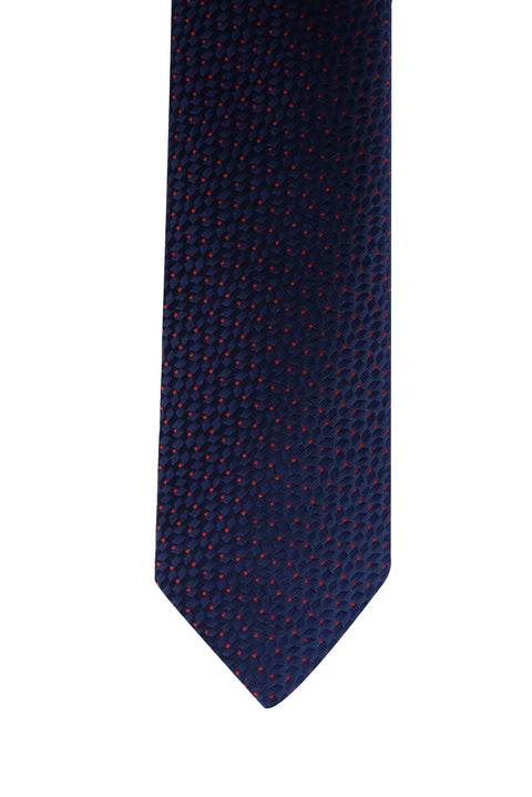 Dark Navy Patterned Tie