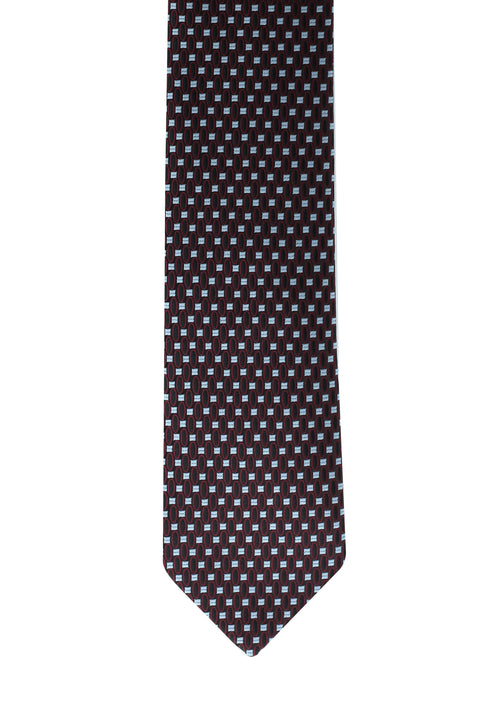 Dark Burgundy Patterned Tie
