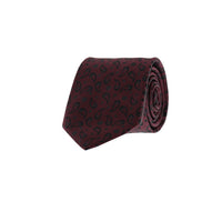 Dark Burgundy Micro-Patterned Tie