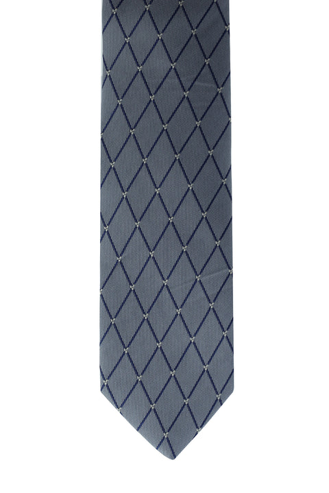 Medium Grey Patterned Tie