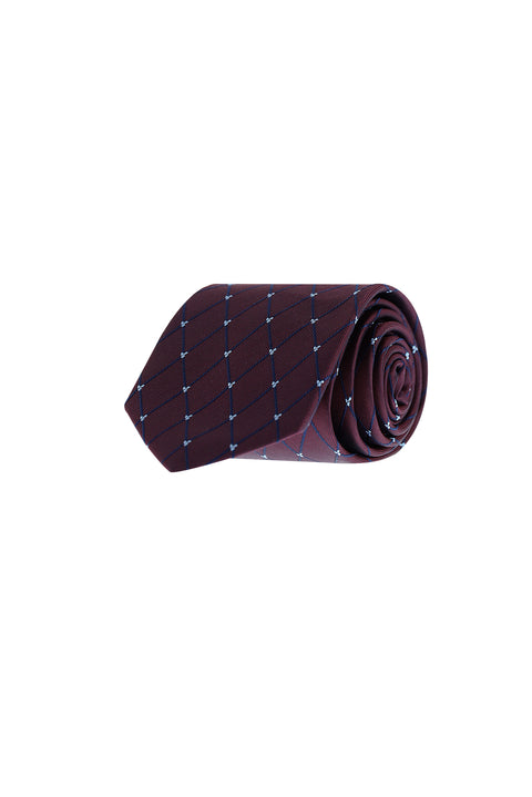 Dark Burgundy Patterned Tie