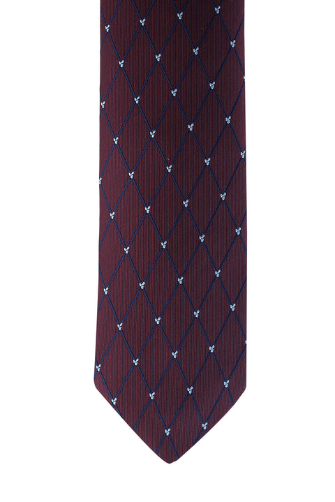 Dark Burgundy Patterned Tie