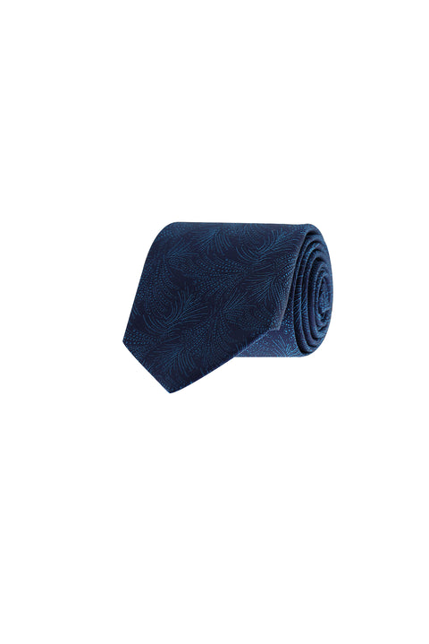 Medium Navy Patterned Tie