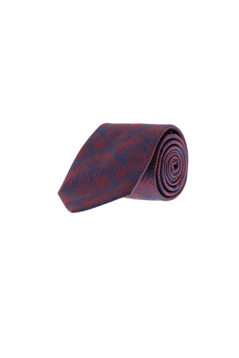 Dark Red Patterned Tie