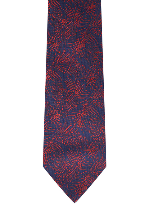 Dark Red Patterned Tie