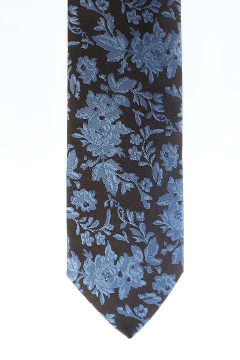Dark Brown Patterned Tie