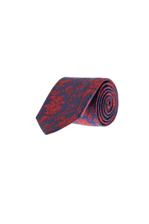 Dark Red Patterned Tie