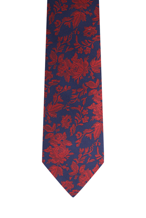 Dark Red Patterned Tie