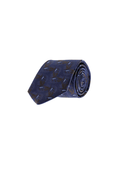 Dark Navy Patterned Tie