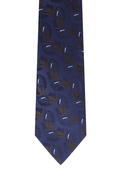 Dark Navy Patterned Tie