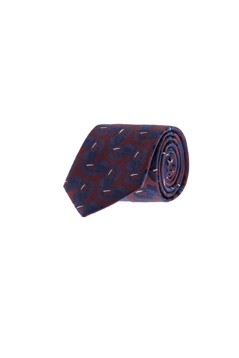 Dark Burgundy Patterned Tie