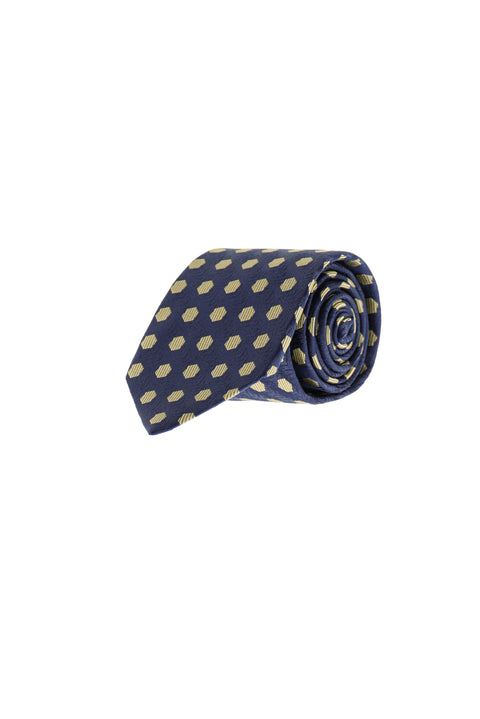 Dark Navy Patterned Tie