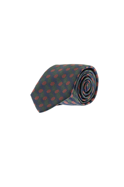 Dark Green Patterned Tie