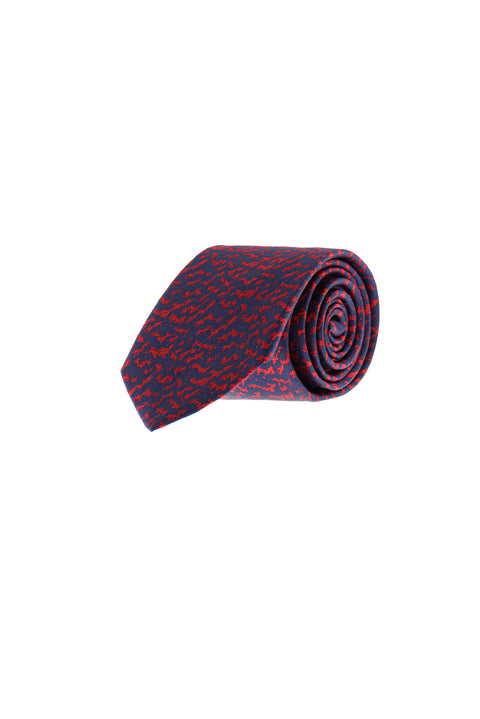 Dark Red Patterned Tie