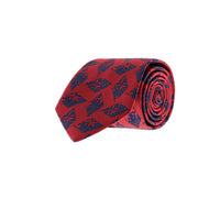 Dark Red Patterned Tie