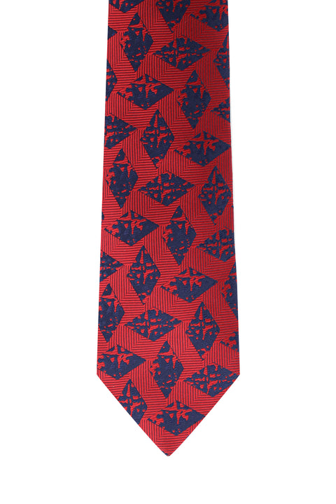 Dark Red Patterned Tie