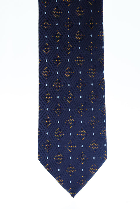 Dark Navy Patterned Tie