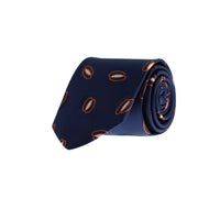 Medium Navy Patterned Tie