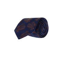 Medium Navy Patterned Tie