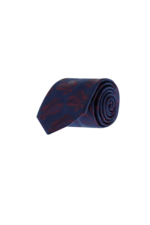 Dark Navy Patterned Tie