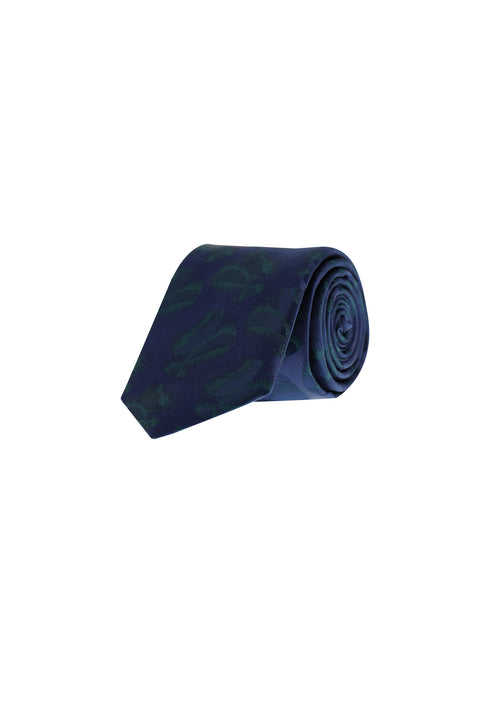 Dark Green Patterned Tie