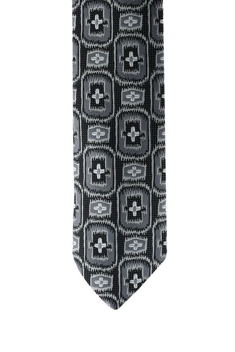 Medium Gray Patterned Tie