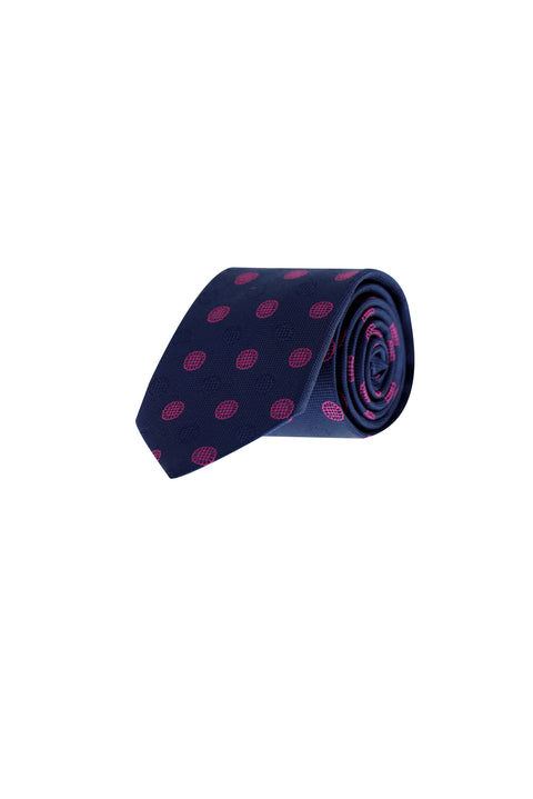 Dark Navy Patterned Tie