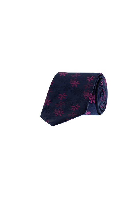 Dark Navy Patterned Tie
