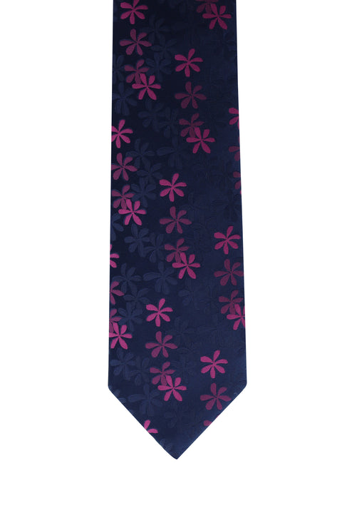 Dark Navy Patterned Tie