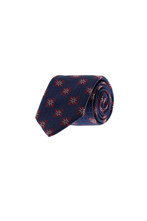 Dark Red Patterned Tie