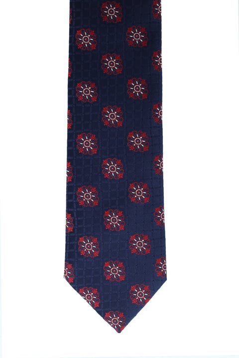 Dark Red Patterned Tie