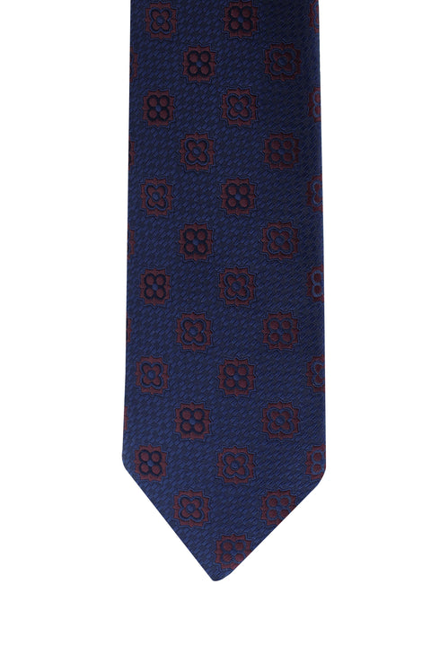 Dark Navy Patterned Tie