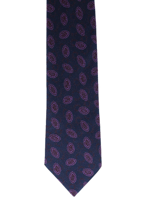 Medium Purple Paisley Patterned Tie