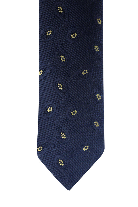 Dark Navy Patterned Tie