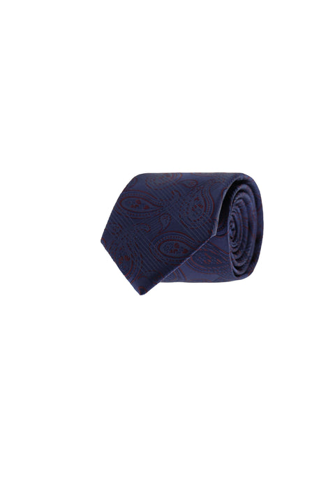 Dark Navy Patterned Tie