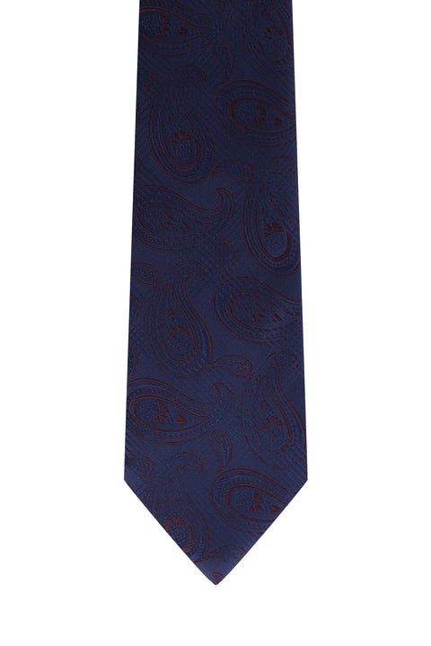Dark Navy Patterned Tie