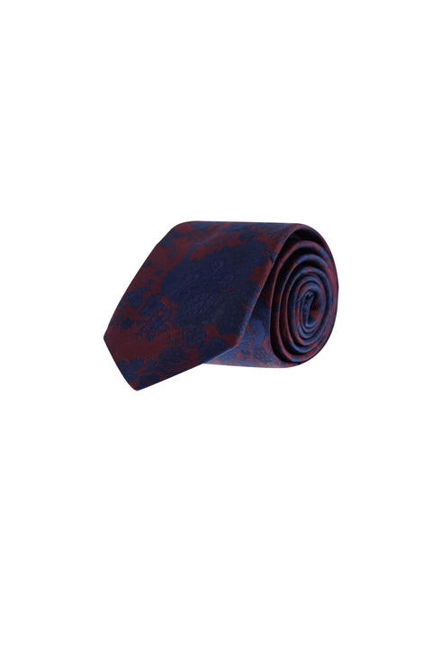 Dark Burgundy Patterned Tie