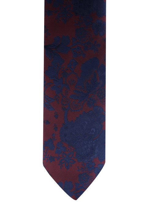 Dark Burgundy Patterned Tie