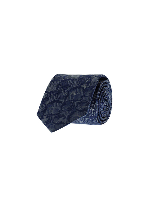 Dark Navy Shawl Pattern Tie