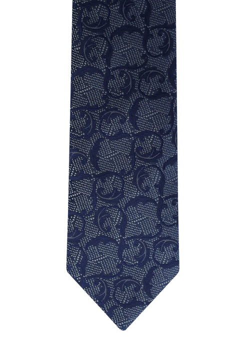 Dark Navy Shawl Pattern Tie