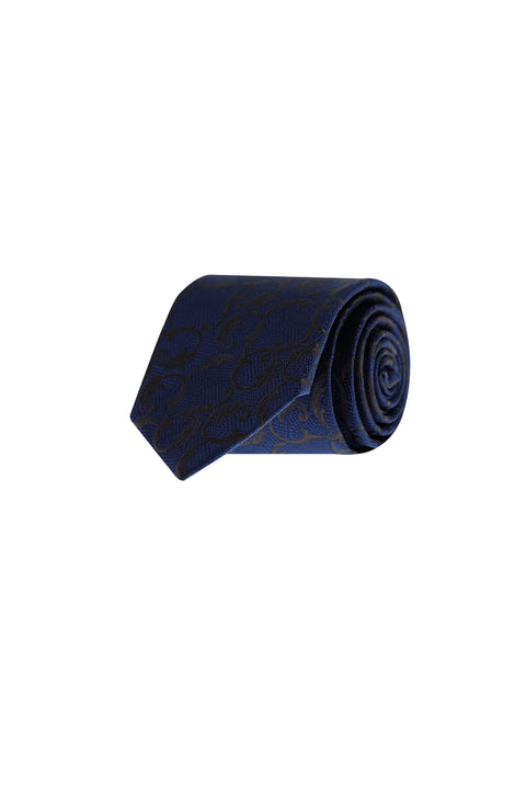 Dark Brown Paisley Patterned Tie