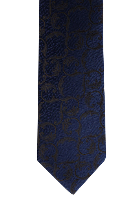 Dark Brown Paisley Patterned Tie