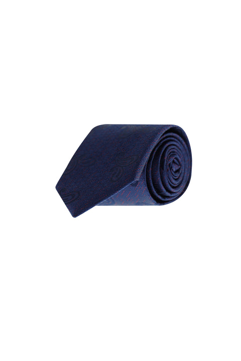 Medium Navy Shawl Patterned Tie