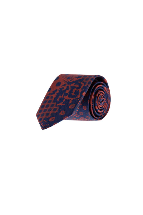 Dark Navy Patterned Tie