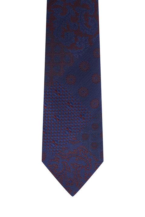 Dark Burgundy Patterned Tie